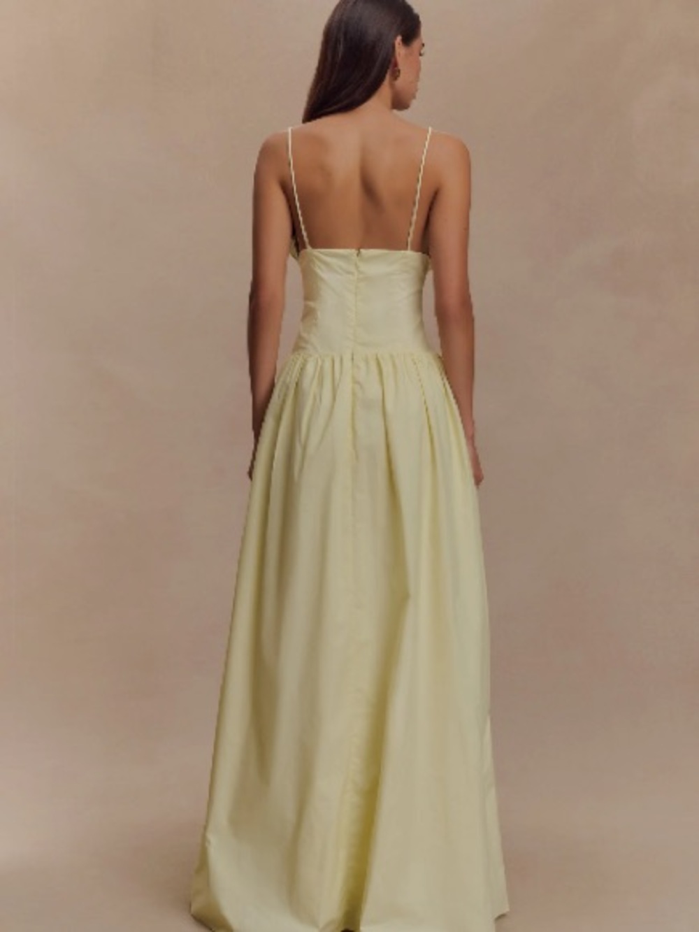 Meshki Janis Cotton Frill Maxi Dress - Lemon - Picture 2 of 6
